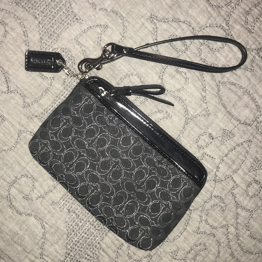 Coach Black Wristlet